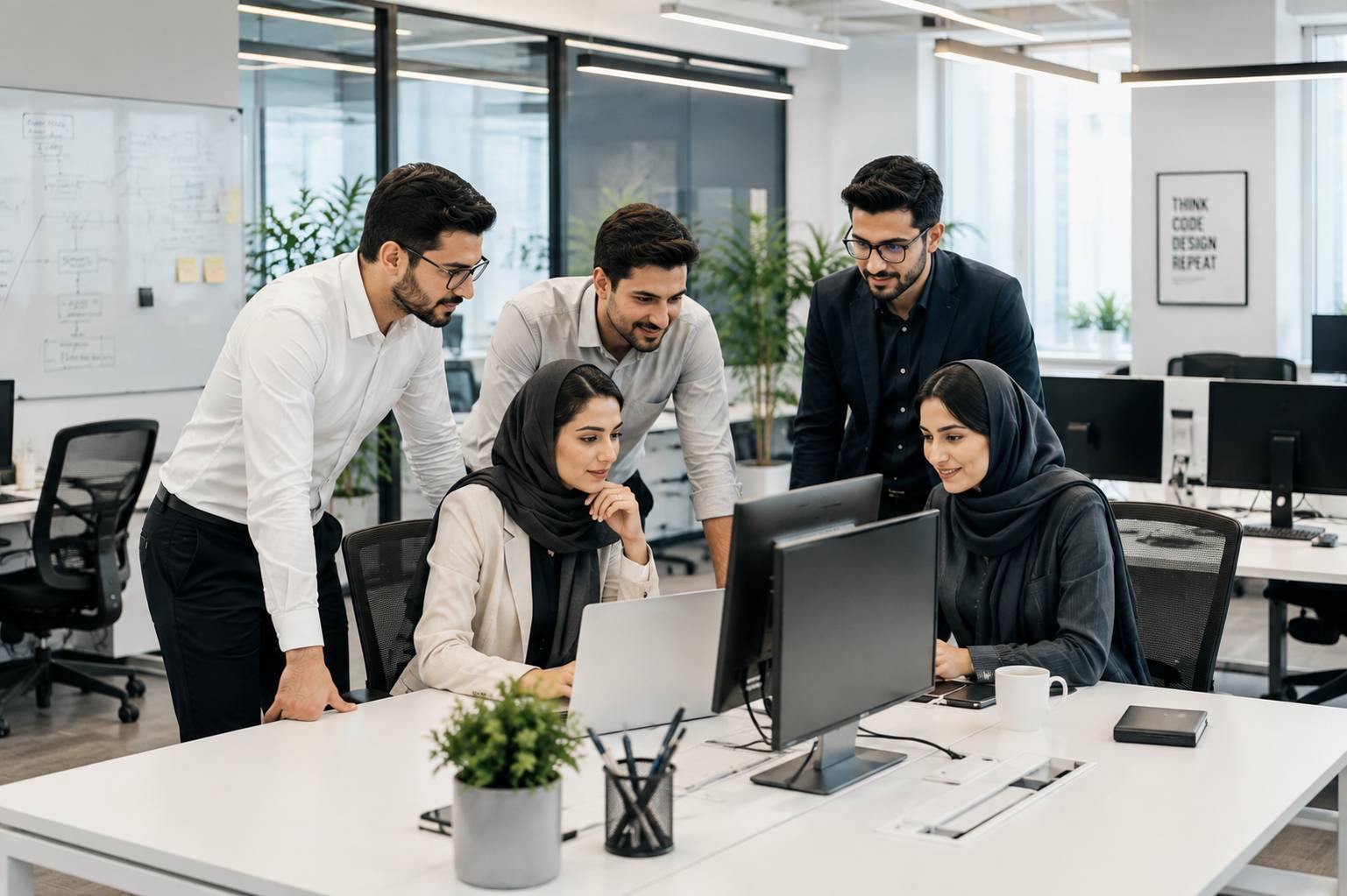 تصویر تیم و فضای کاری آژانس دیجیتال پارسیس